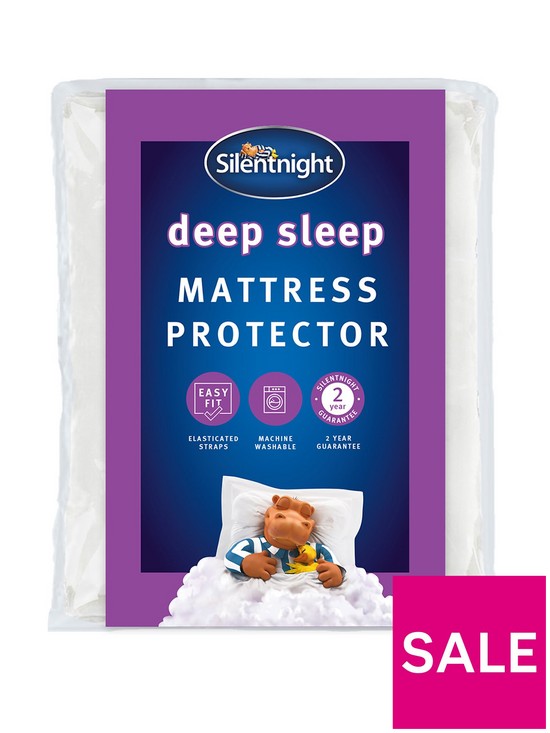 front image of silentnight-deep-sleep-mattress-protector