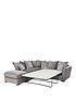  image of kingston-leftnbsphand-scatter-back-corner-chaise-sofa-bed-with-footstool