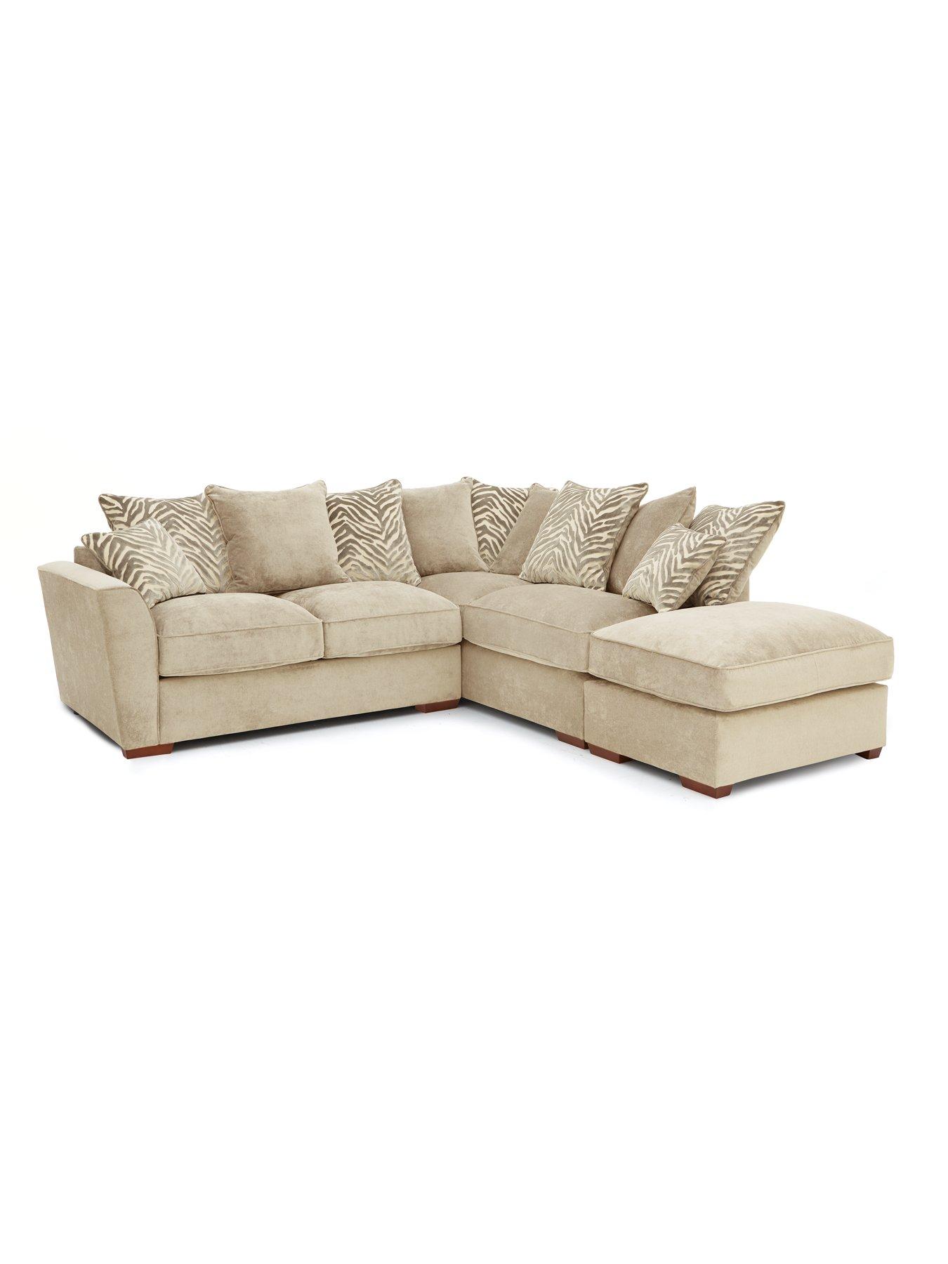 undefined Kingston Right Hand Scatter Back Corner Chaise Sofa bed with Footstool