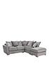  image of kingston-rightnbsphand-scatter-back-corner-chaise-sofa-bed-with-footstool