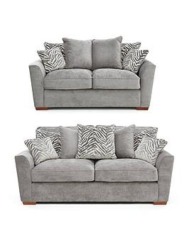 Product photograph of Very Home Kingston 3 Seater 2 Seater Scatter Back Sofa Set from very.co.uk