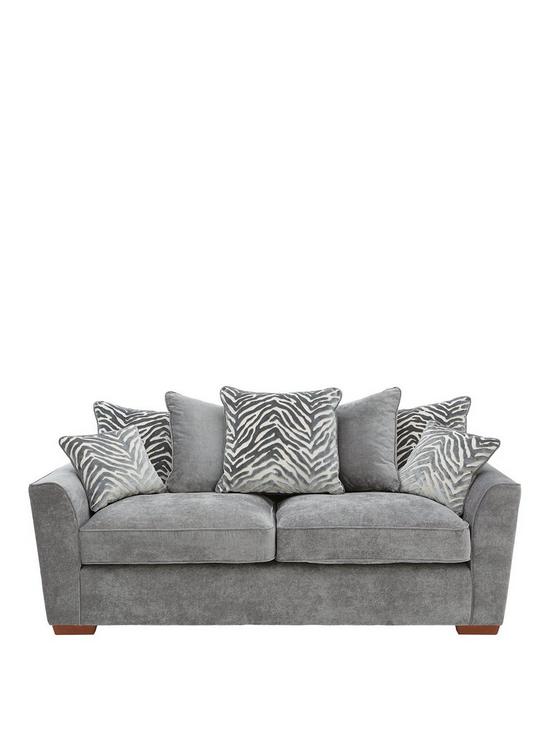 front image of kingston-fabric-3-seater-scatter-back-sofa