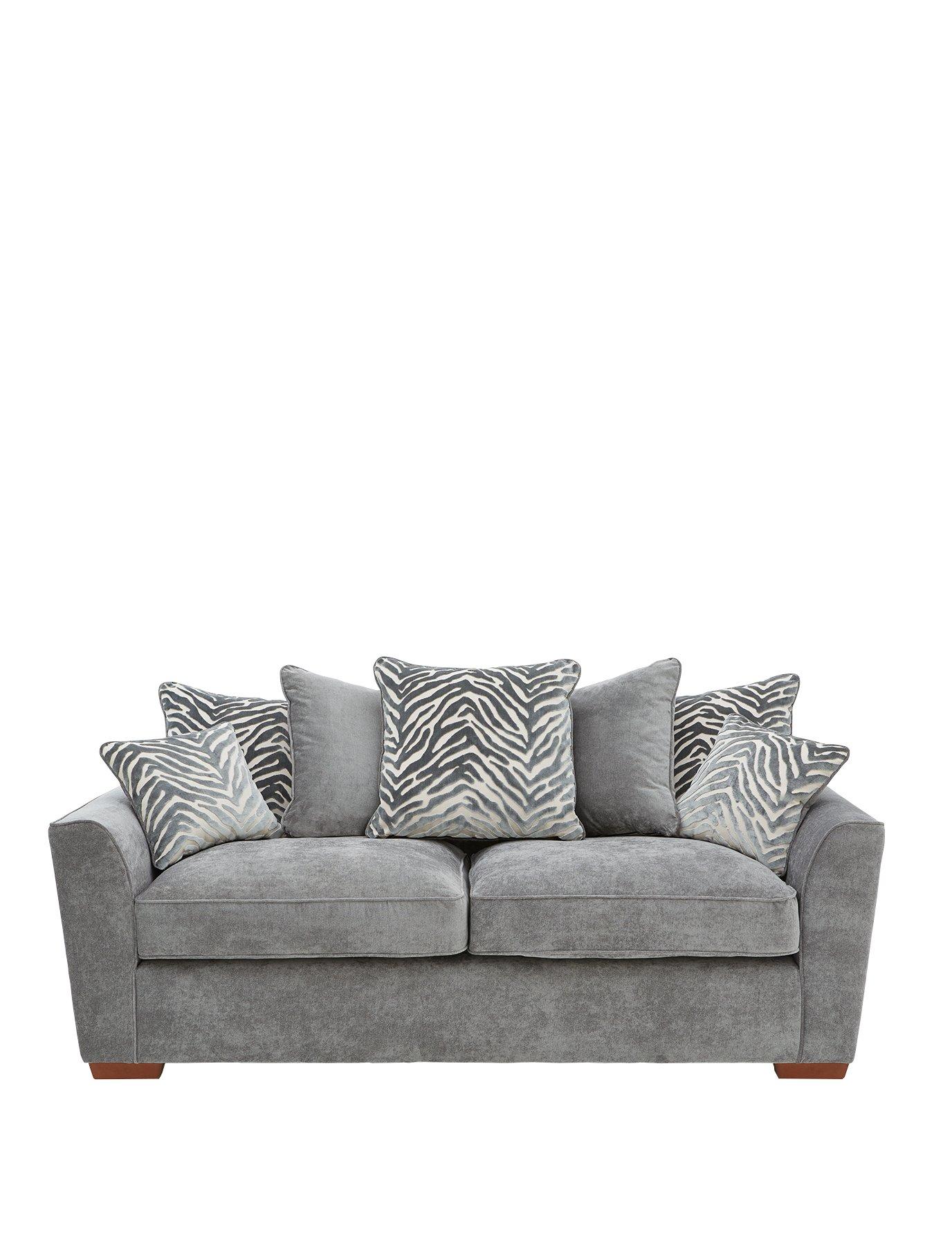 Kingston Fabric 3 Seater Scatter Back Sofa very.co.uk
