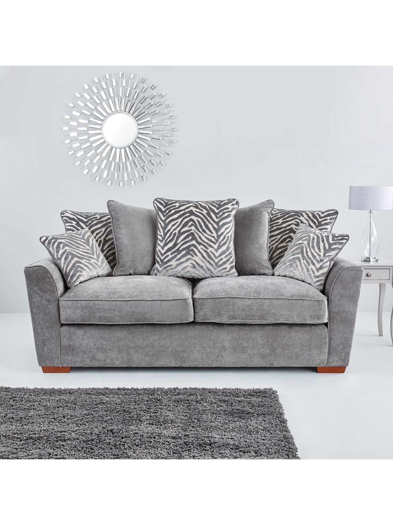 Kingston Fabric 3 Seater Scatter Back Sofa very.co.uk