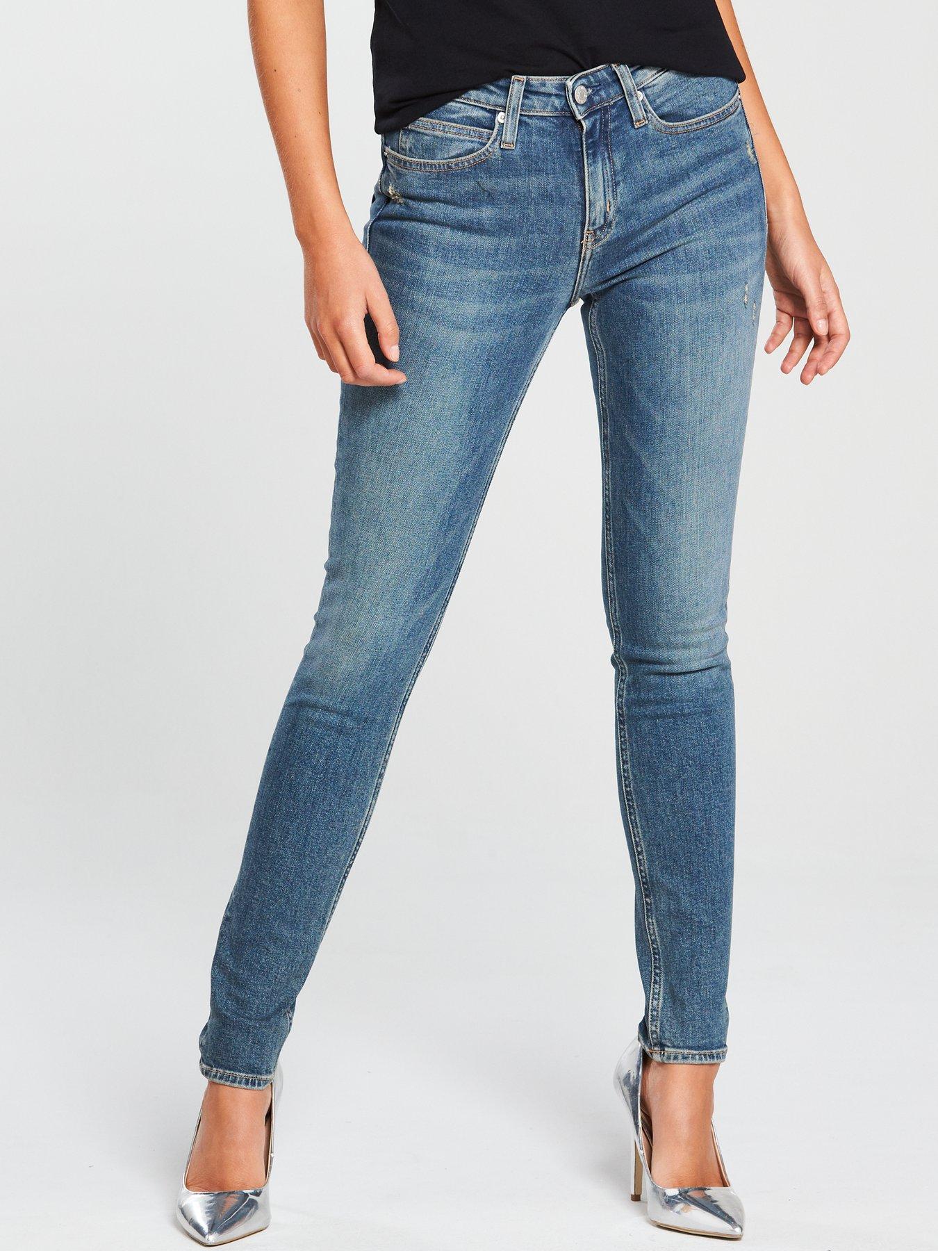 calvin klein jeans low rise skinny