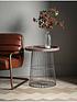  image of hometown-interiors-alexandranbspmetal-and-solid-wood-side-table