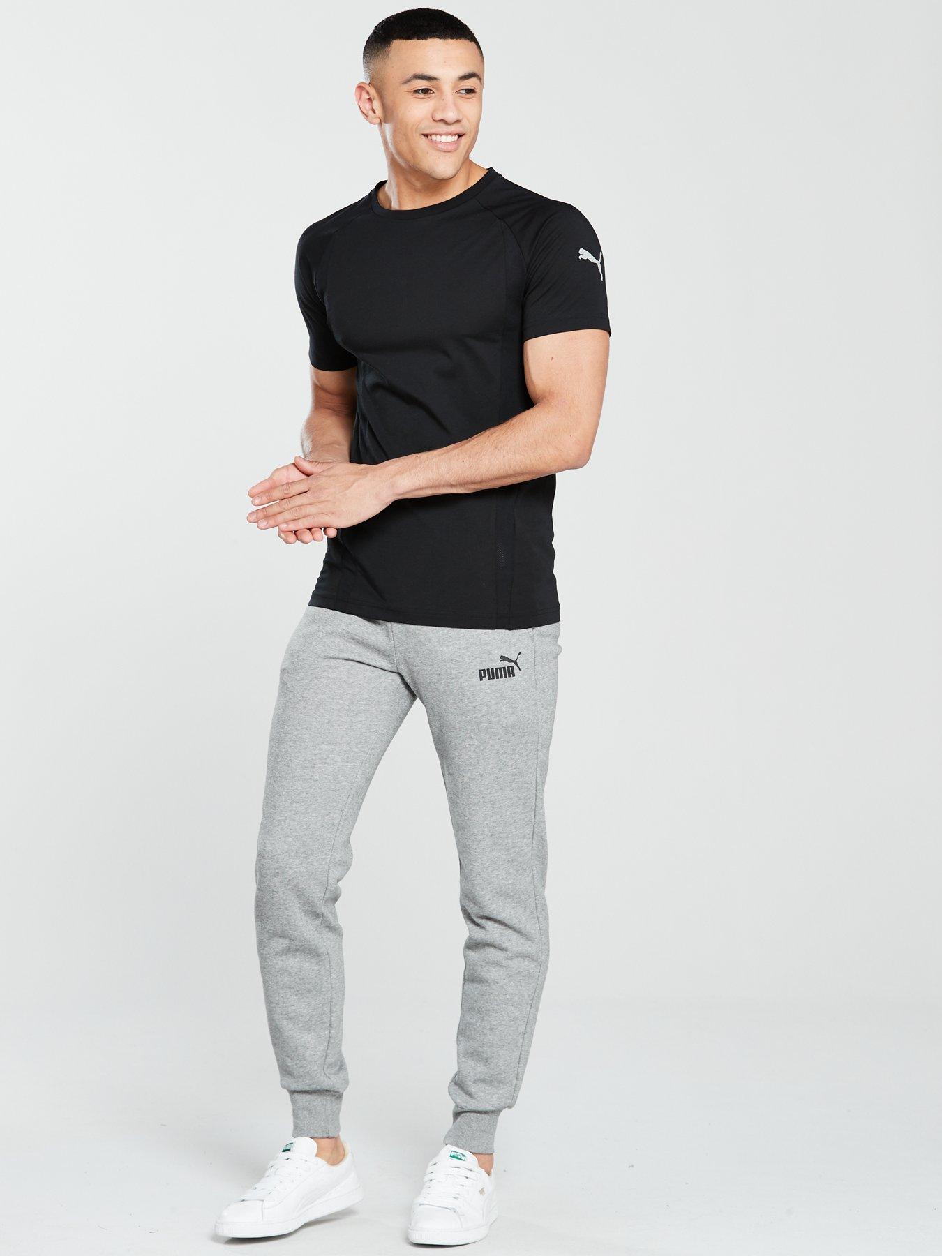 Puma essentials skinny on sale fit joggers in grey