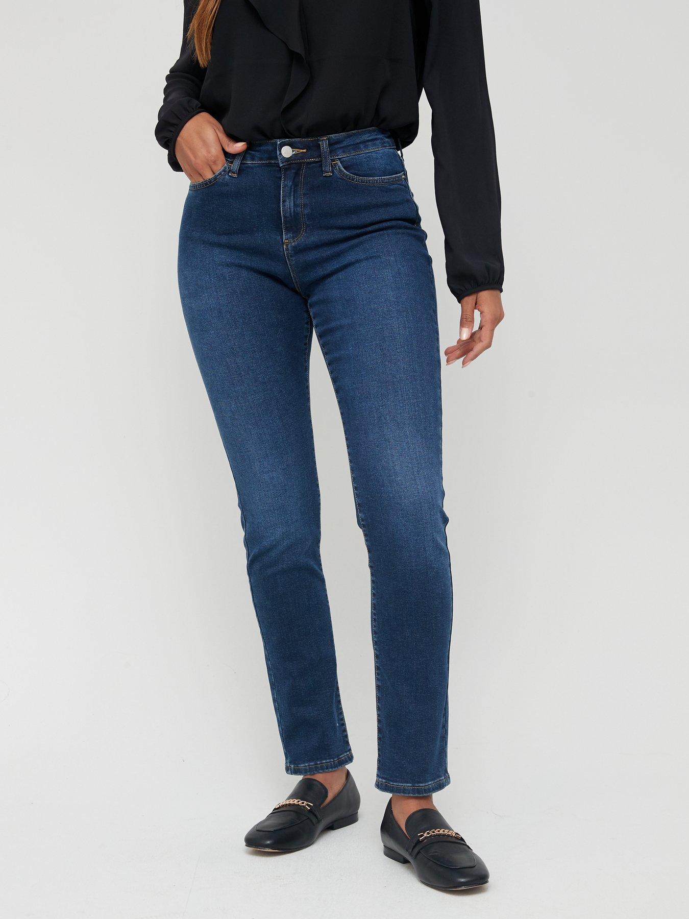 UK SELLER NEW BLACK SKINNY STRETCH DENIM FULL LENGTH LEGGINGS SIZE 8-12