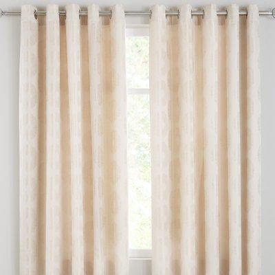 Delta MODERN Scandi Lined EYELET Ring Top Curtains Ready Made 3 COLOURS