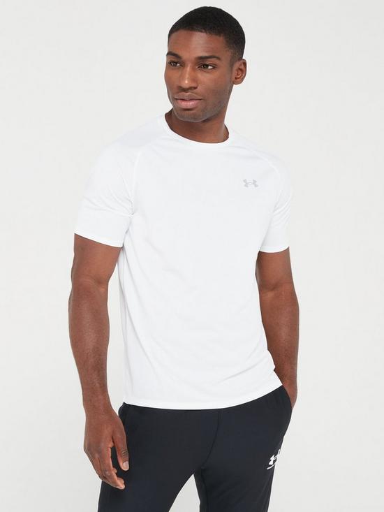 front image of under-armour-training-tech-20-t-shirt-white