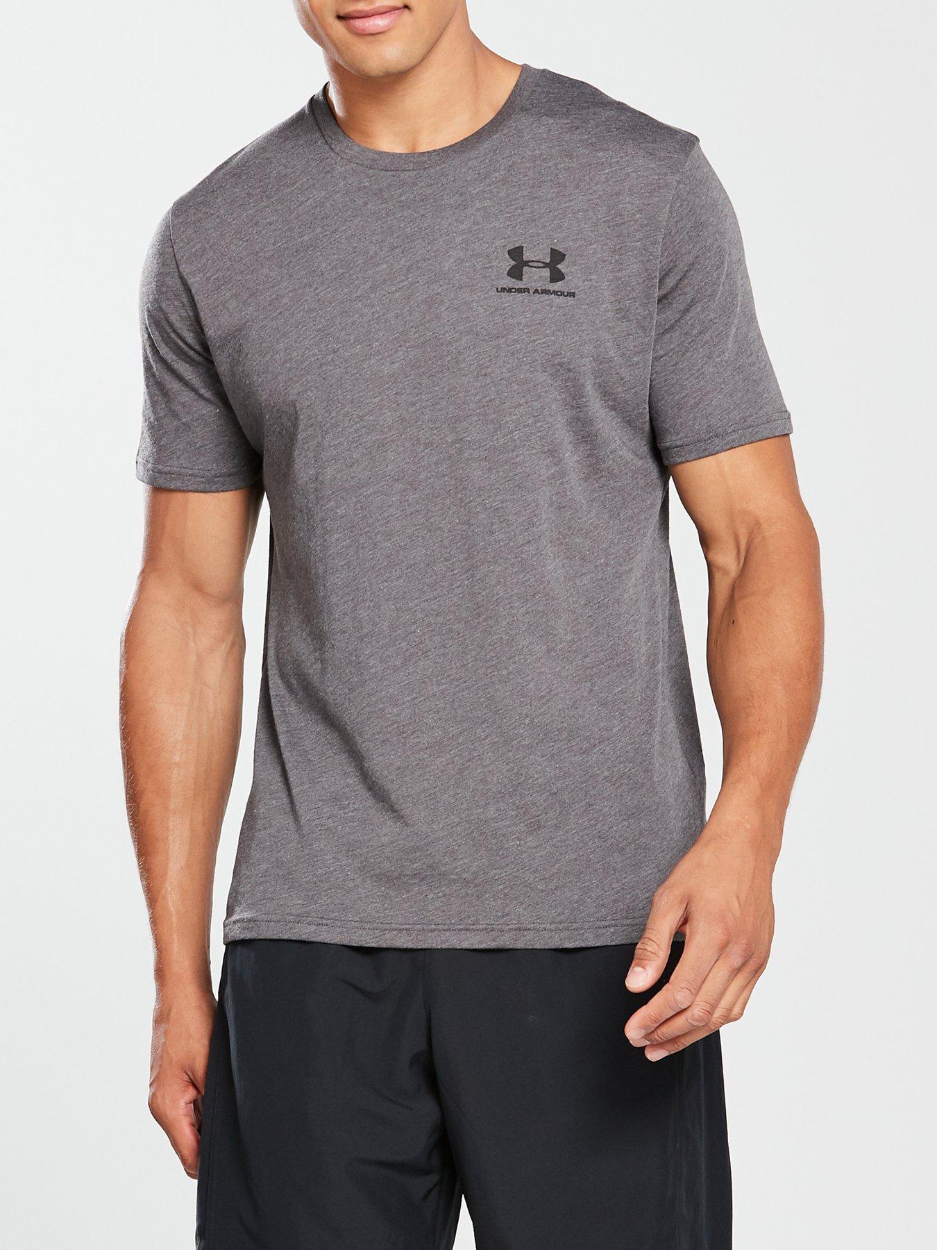 Men Training Sportstyle Left Chest Logo T-Shirt - Charcoal