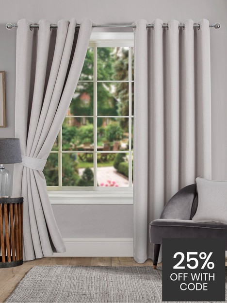 very-home-hugo-blackout-linen-eyelet-curtains