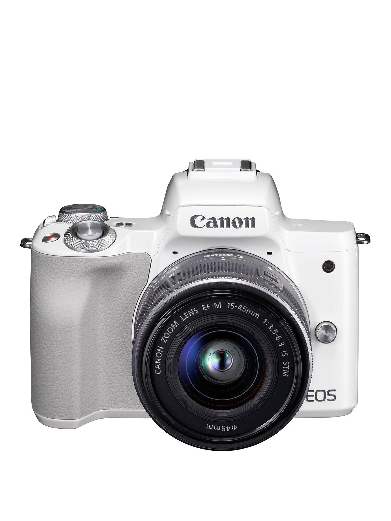Canon Eos M50 Csc Camera (White) With Ef-M15-45Mm Lens Kit