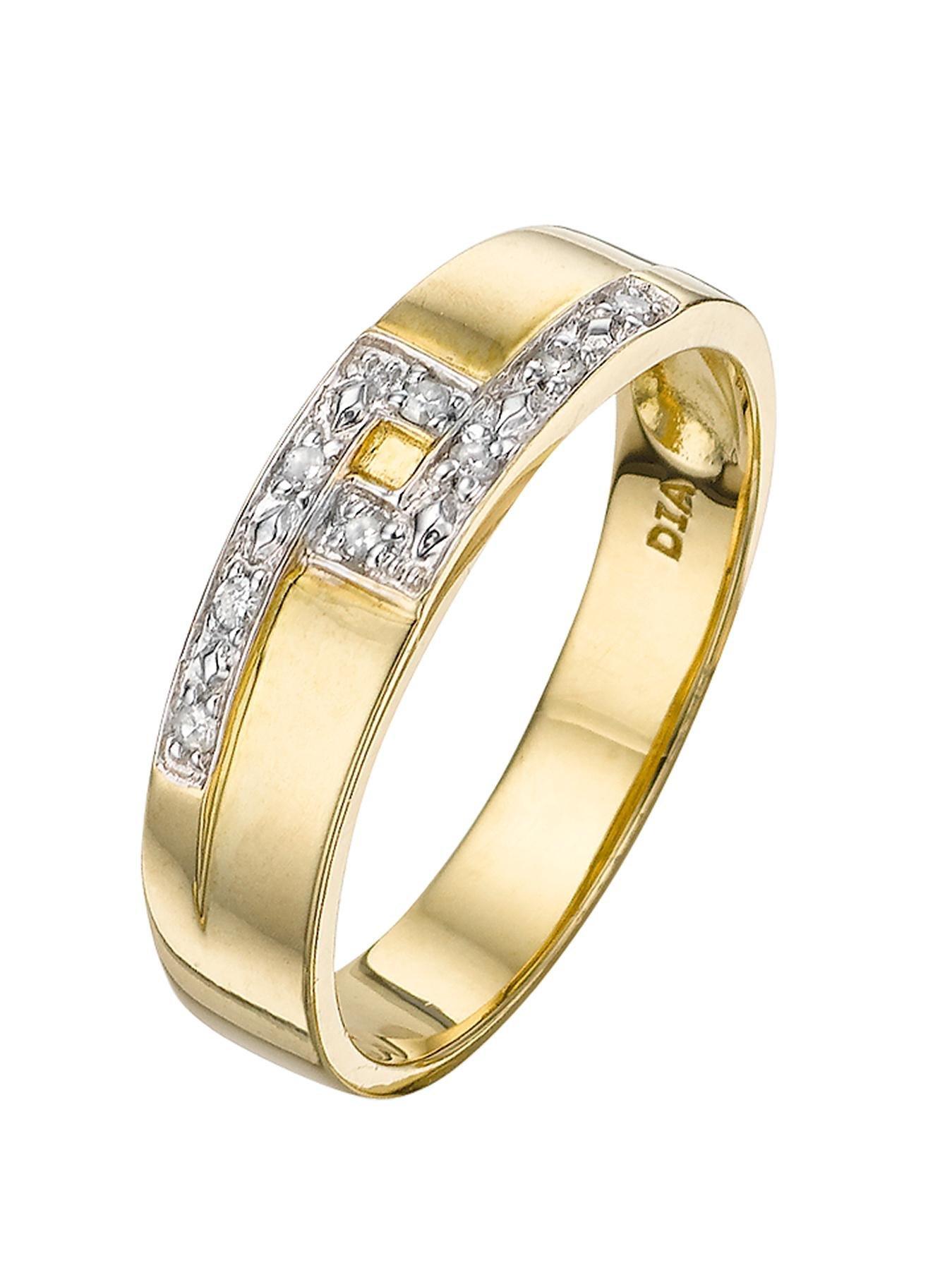 Image 2 of 3 of The Love Collection 9 Carat 2 Colour Wedding Band 6mm