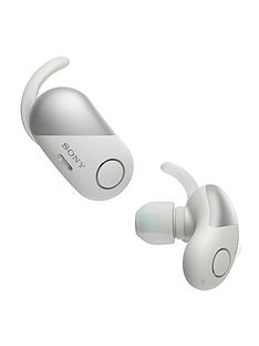 Sony WF-SP700N Truly Wireless Sports Headphones with Noise Cancelling and IPX4 Splash Proof - White