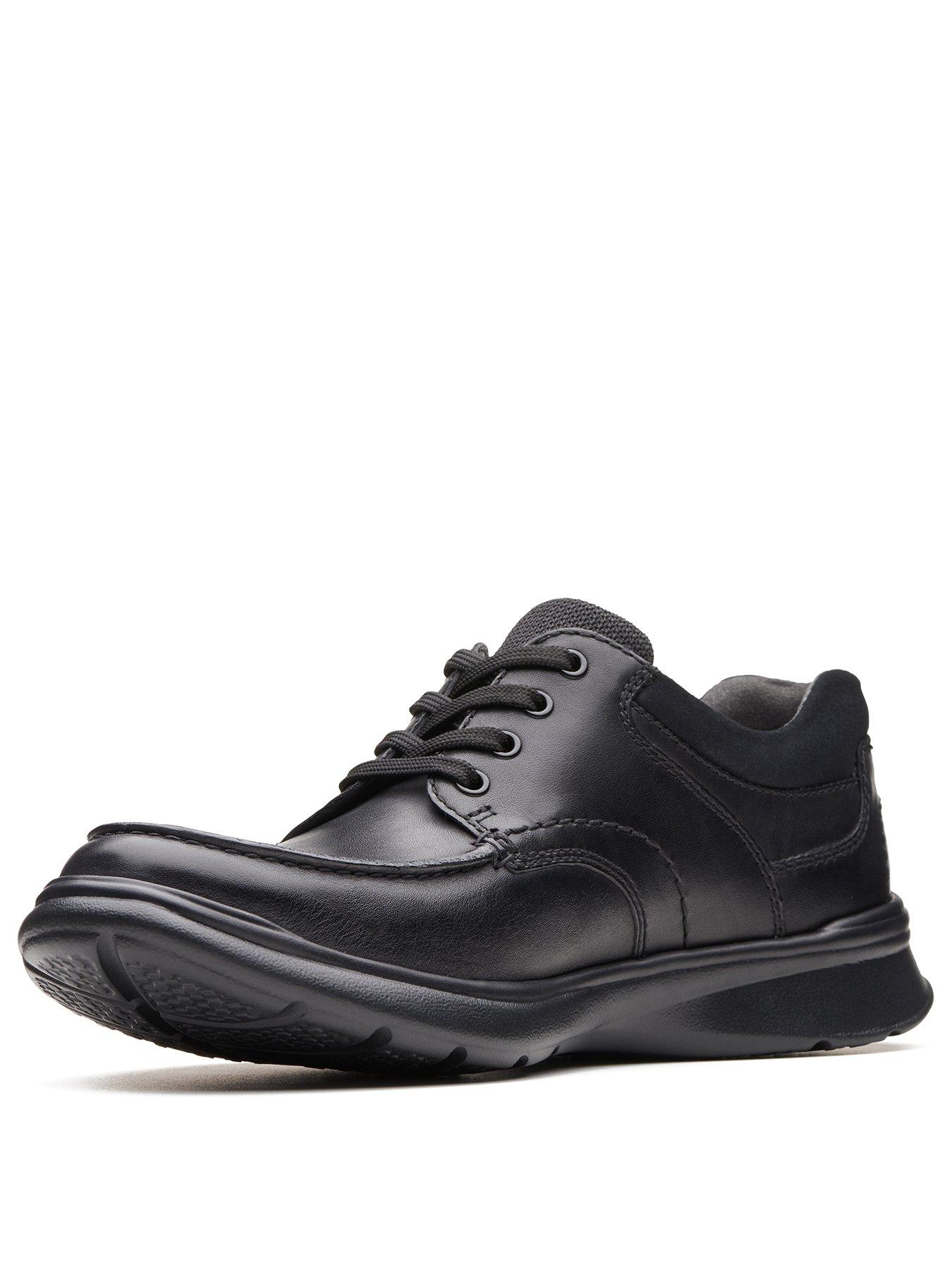 Clarks black outlet brogues