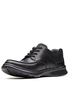 Clarks Wide Fit Cotrell Edge Formal Lace Up Shoes - Black, Black Smooth Lea, Size 6, Men