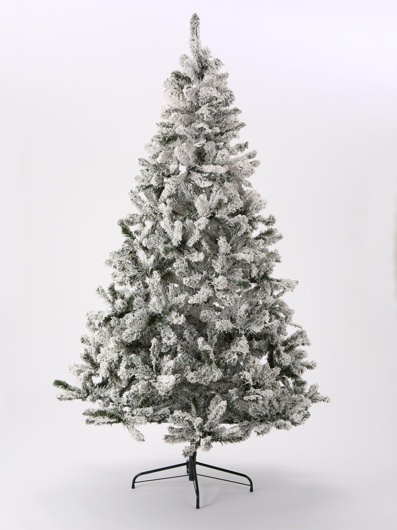 Image 2 of 3 of The Very Collection 8ft Flocked Emperor Christmas Tree with Metal Stand
