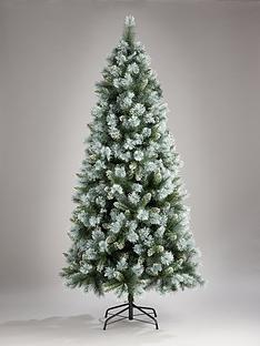 7FT Blue Green Cashmere Christmas Tree With White Frosted Tips 7FT Blue Green Cashmere Christmas Tree With White Frosted Tips