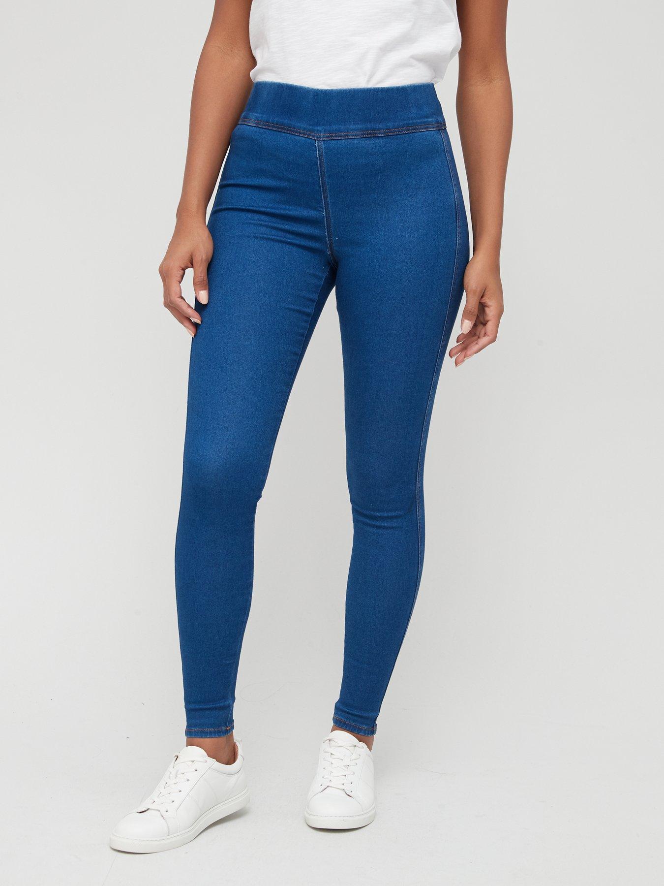 high waist jean leggings