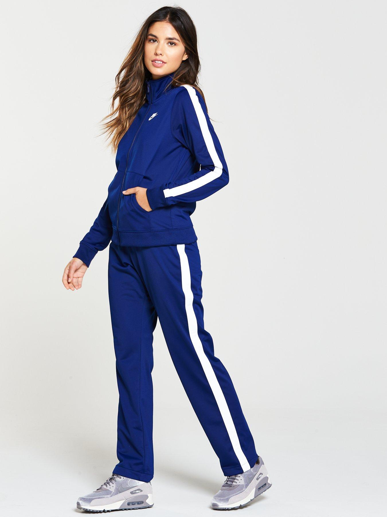 blue nike tracksuit womens