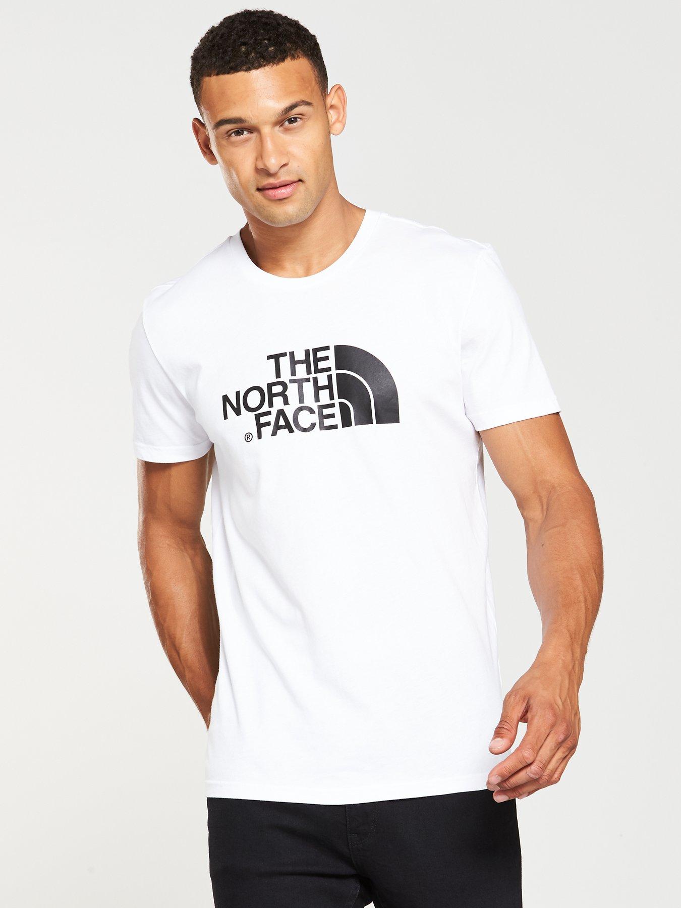 black and white north face t shirt