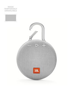 JBL JBL Clip3 Wireless Bluetooth Ultra Portable and Rugged Speaker with Integrated Carabiner Clip and Up To 10 hours Playtime - White