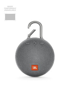 JBL JBL Clip3 Wireless Bluetooth Ultra Portable and Rugged Speaker with Integrated Carabiner Clip and Up To 10 hours Playtime - Grey