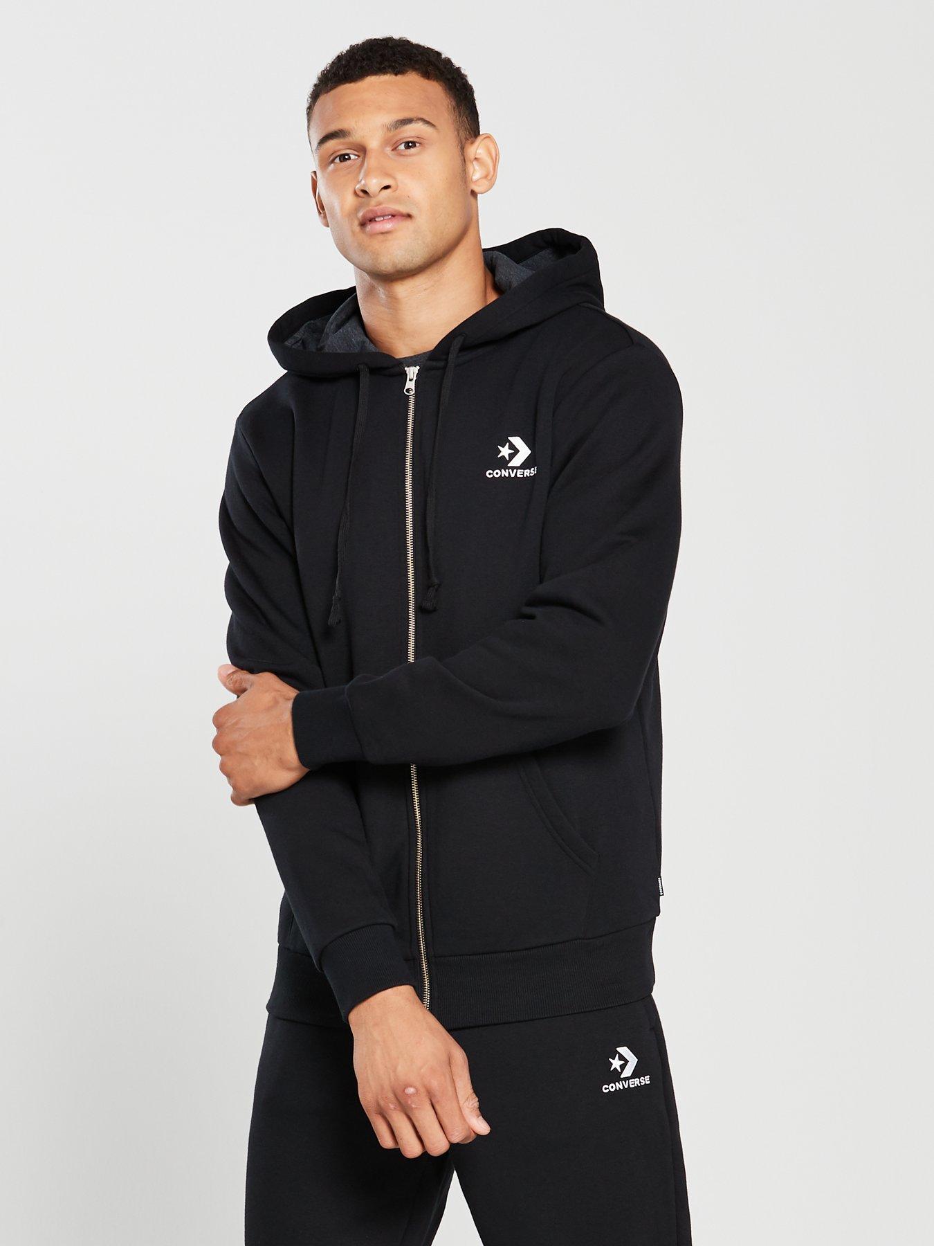 converse zip up hoodie mens