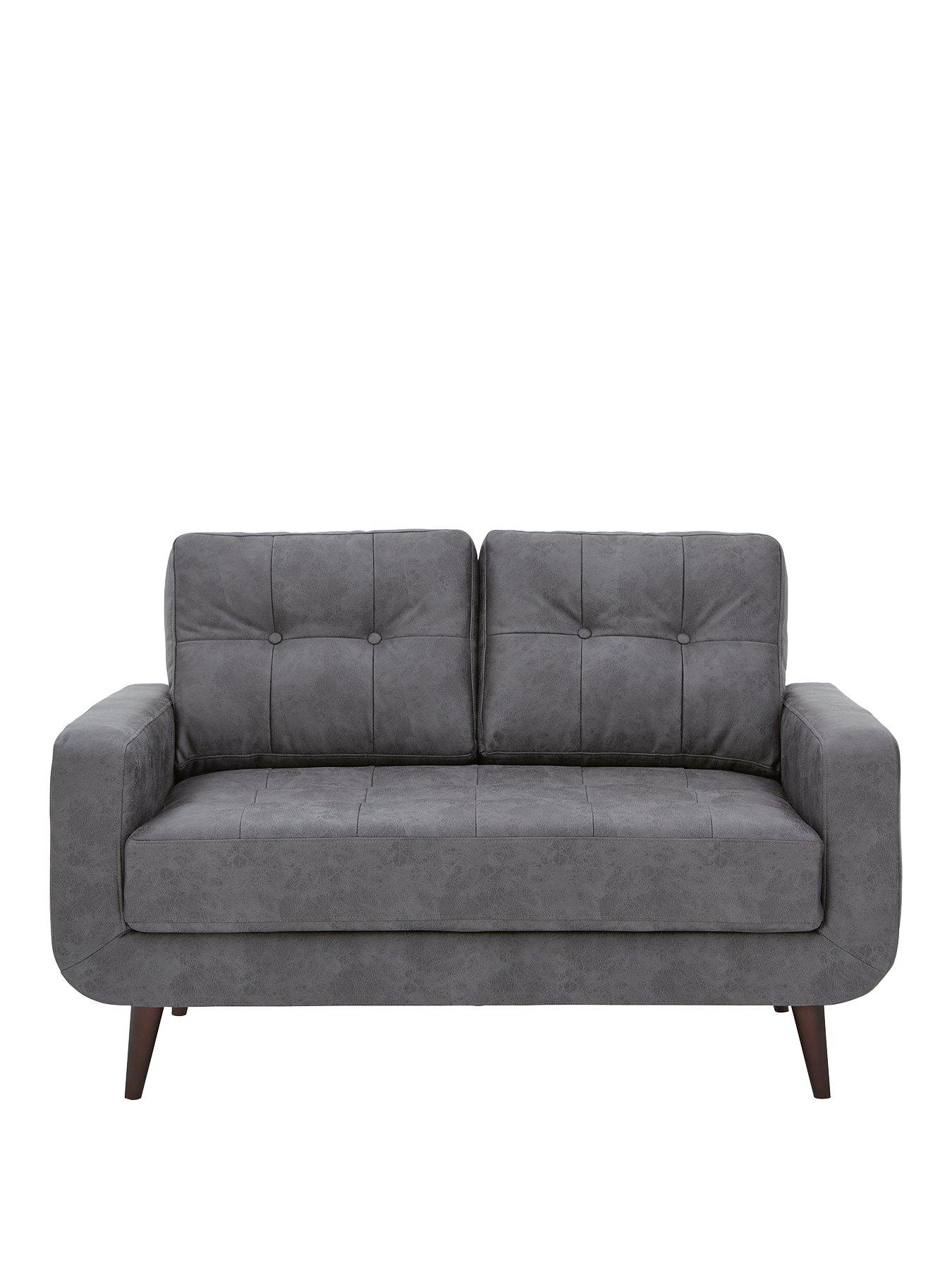 Product photograph of Very Home Skandi Faux Leather 2 Seater Sofa from very.co.uk