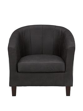 Product photograph of Very Home Majestic Faux Leather Tub Chair from very.co.uk