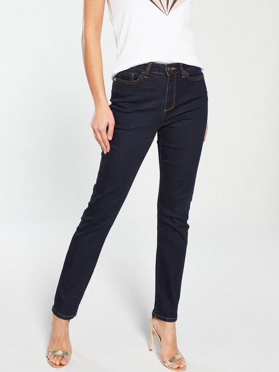 front image of v-by-very-isabelle-high-rise-slim-leg-jean-rinse-wash