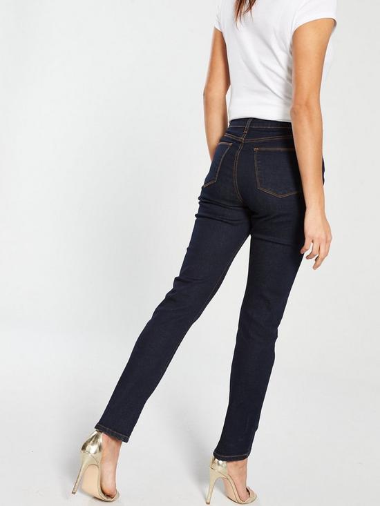 stillFront image of v-by-very-isabelle-high-rise-slim-leg-jean-rinse-wash