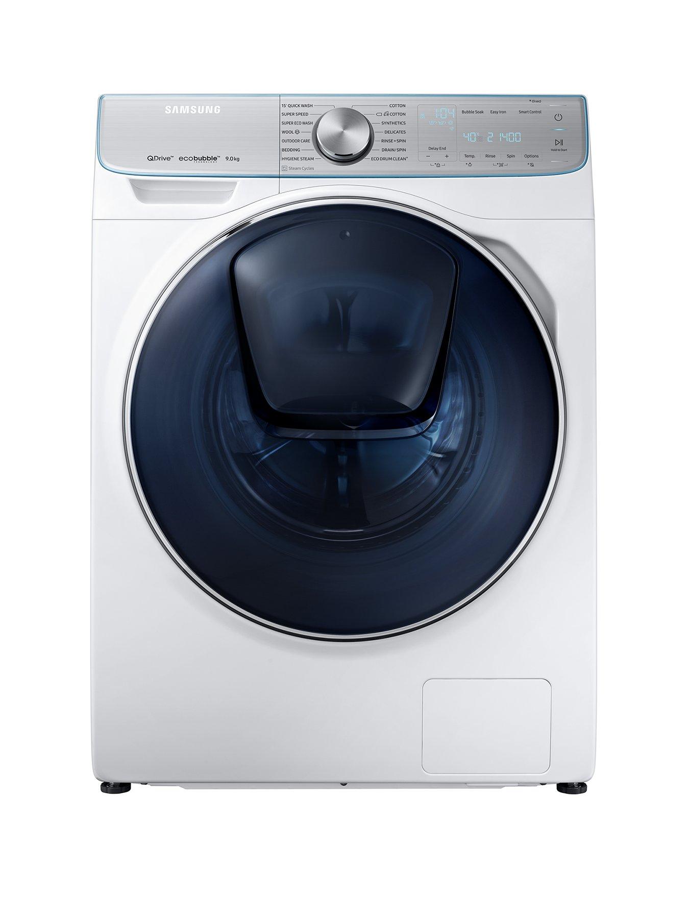 Samsung Ww90M741Nor/Eu 9Kg Load, 1400 Spin Quickdrive&Trade; Washing Machine With Addwash&Trade; And 5 Year Samsung Parts And Labour Warranty – White