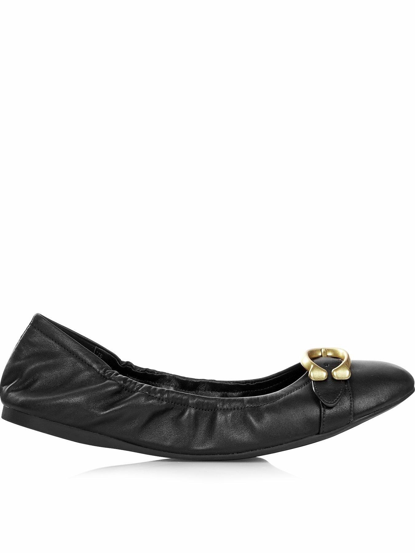 coach stanton signature buckle ballet flats