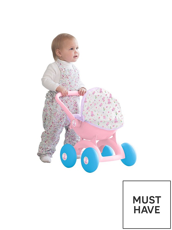 My First Dolls Pram With An Adjustable Hood Ideal Xmas Gift For Kids 45cm 