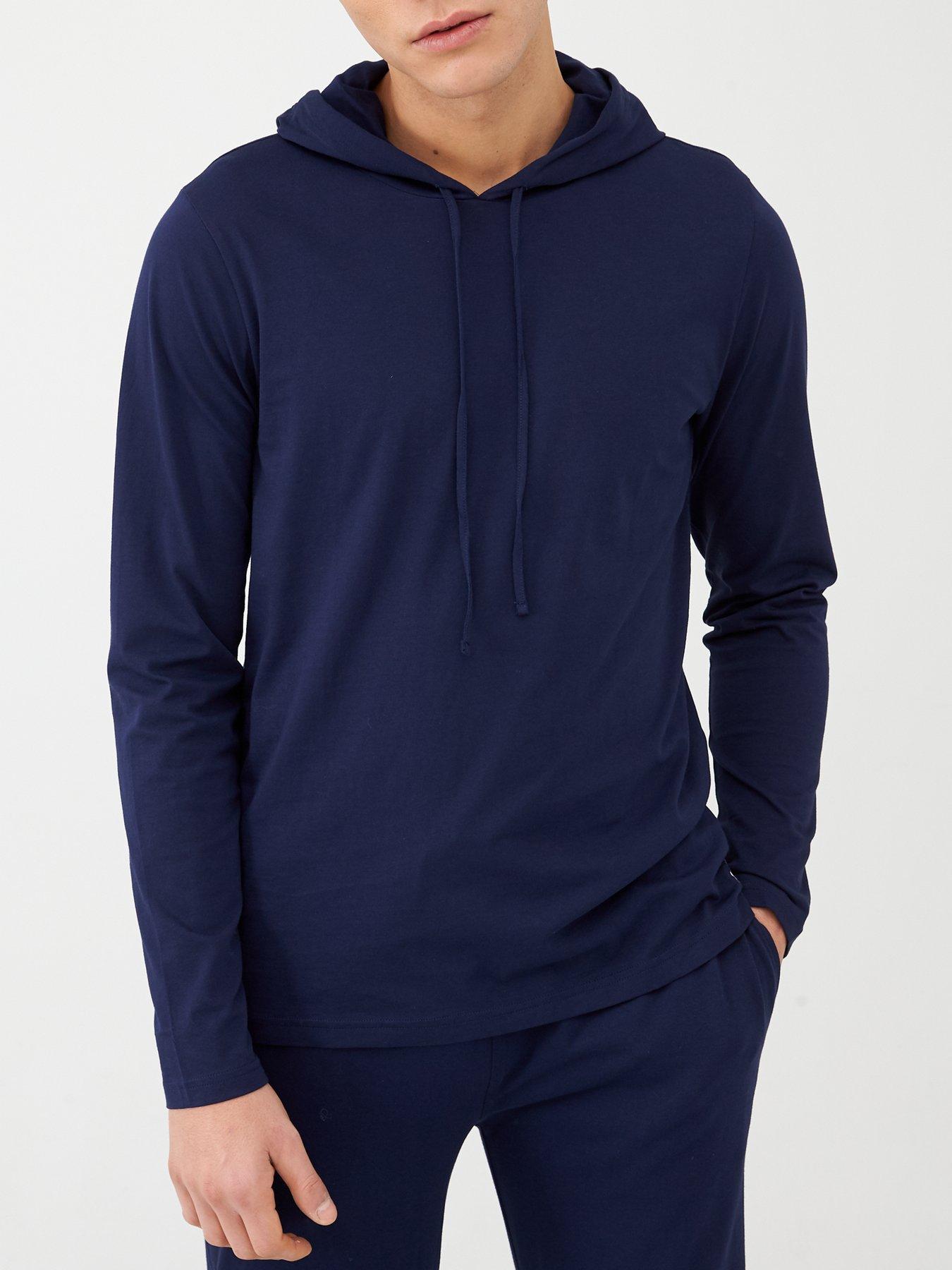Polo Ralph Lauren Hooded Lounge Top, Navy, Size 2Xl, Men