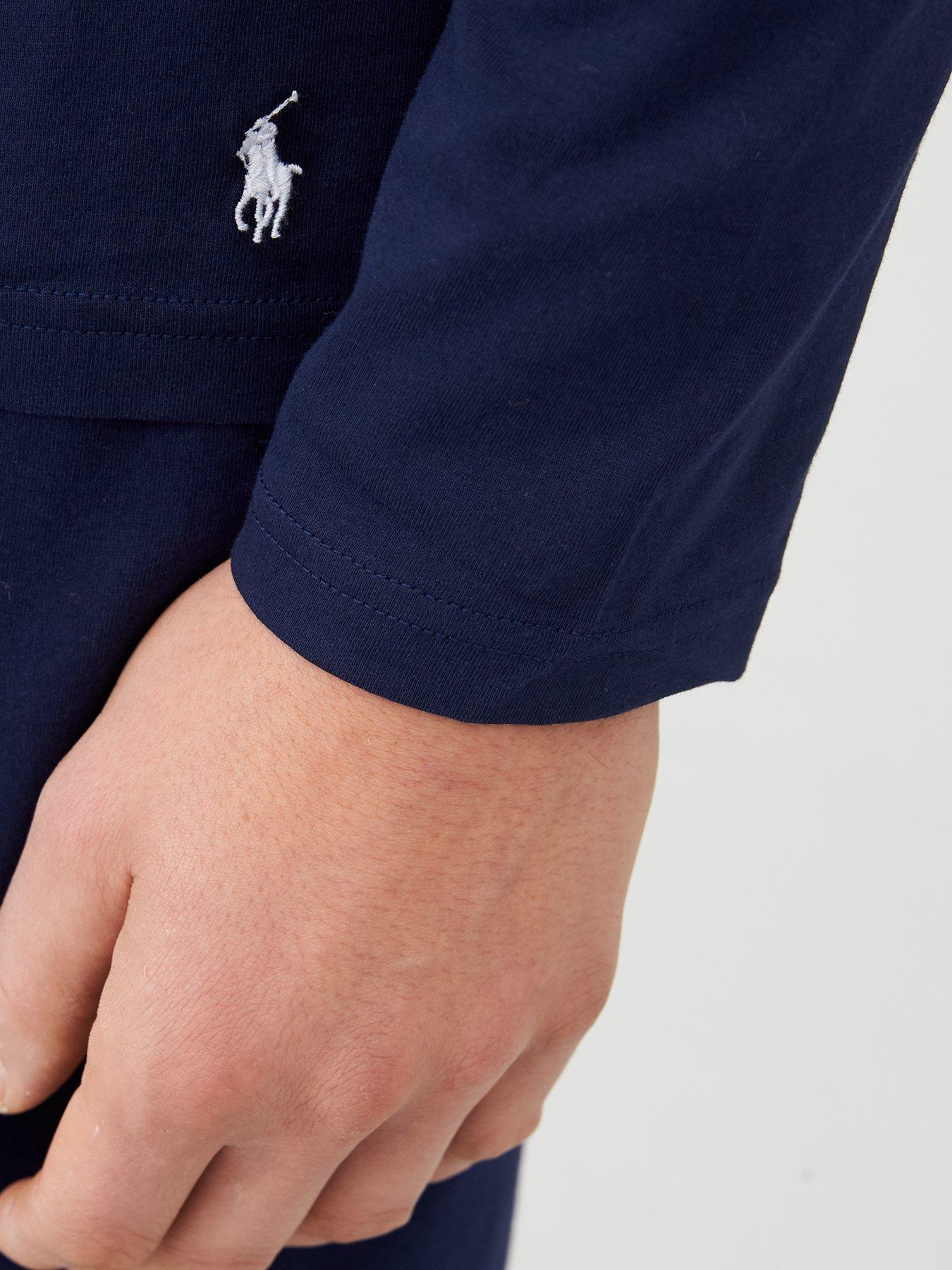 Image 4 of 4 of Polo Ralph Lauren Hooded Lounge Top - Navy