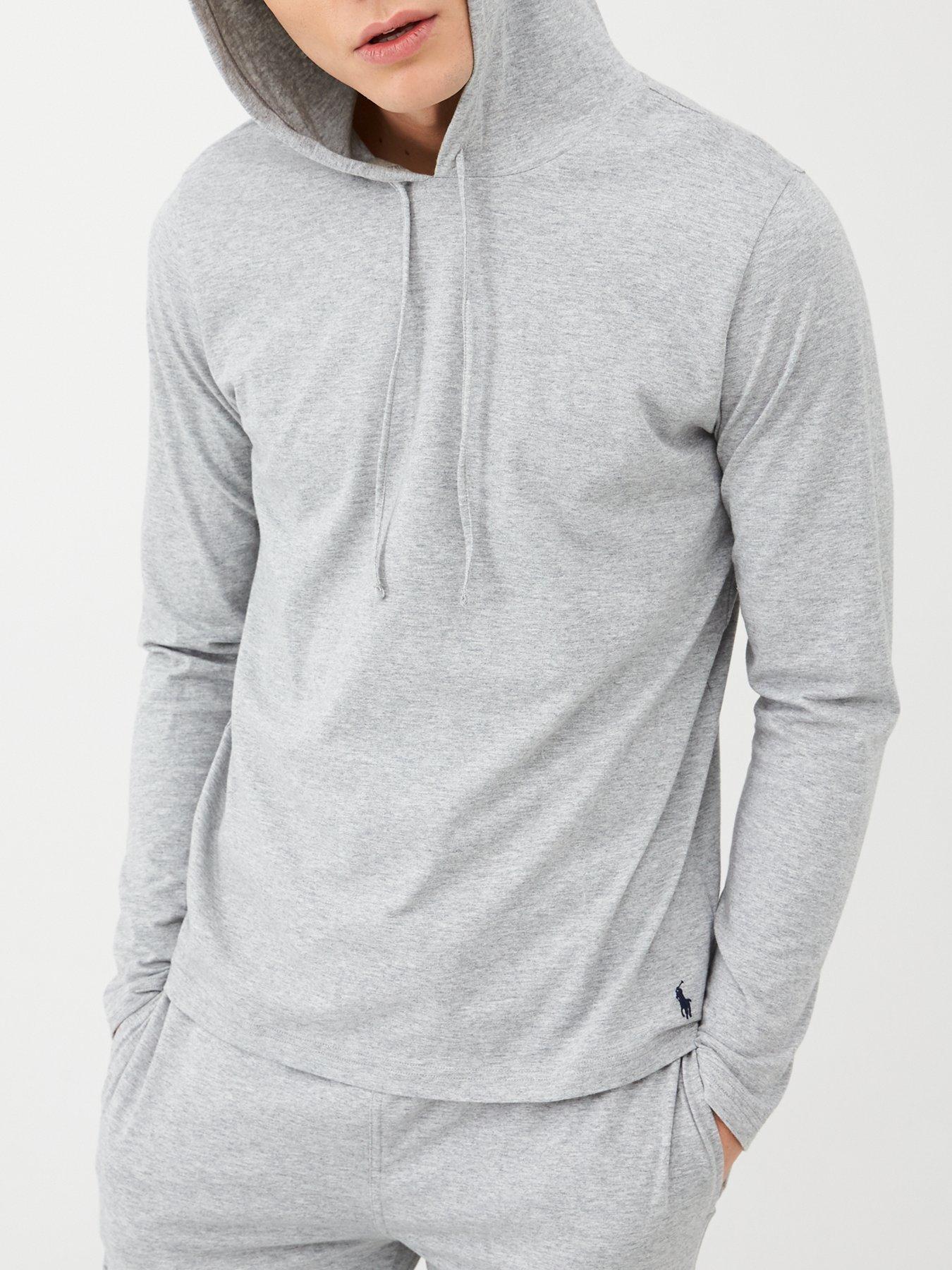 undefined Hooded Lounge Top - Grey Melange
