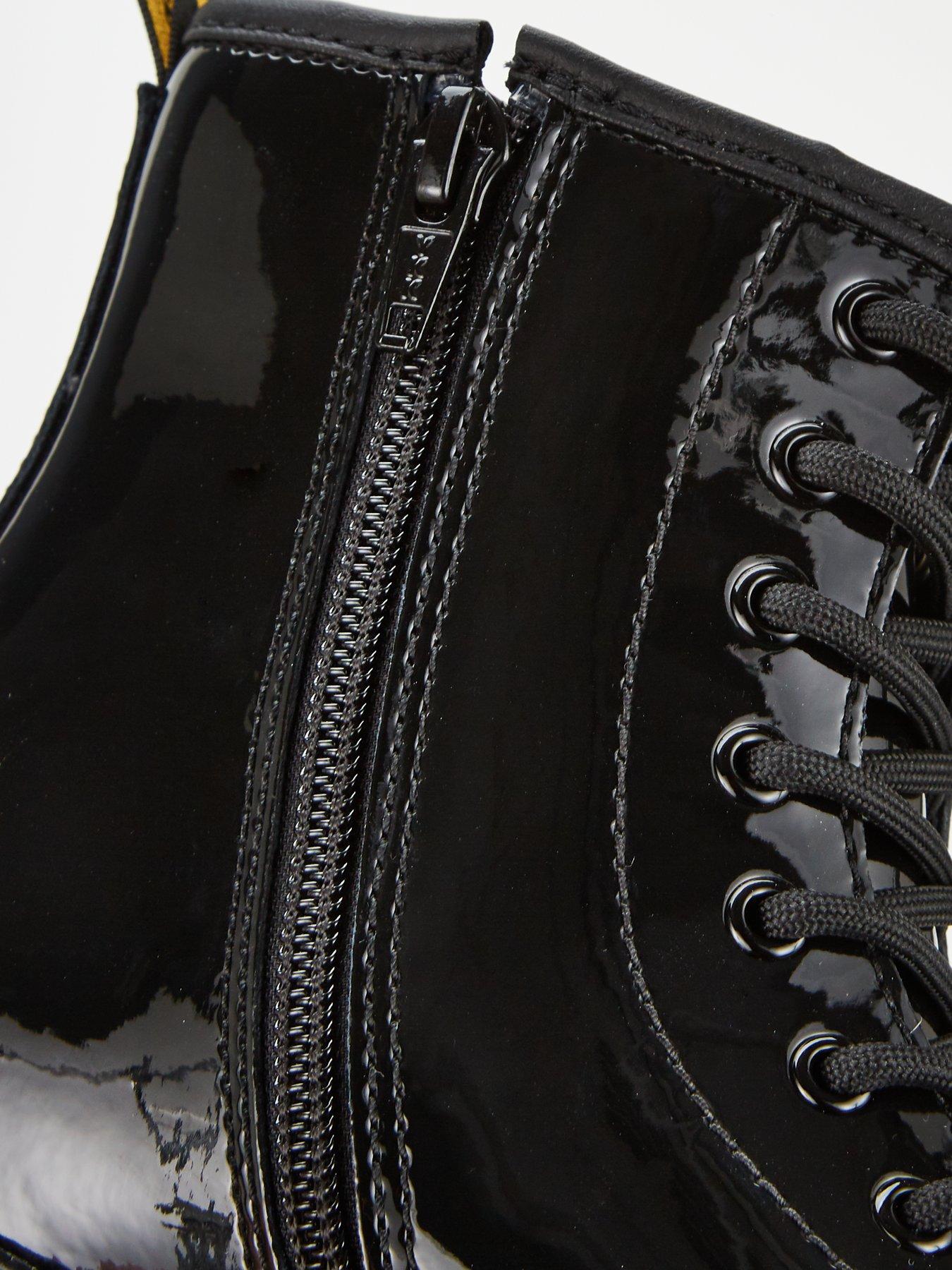 dr martens patent boots womens