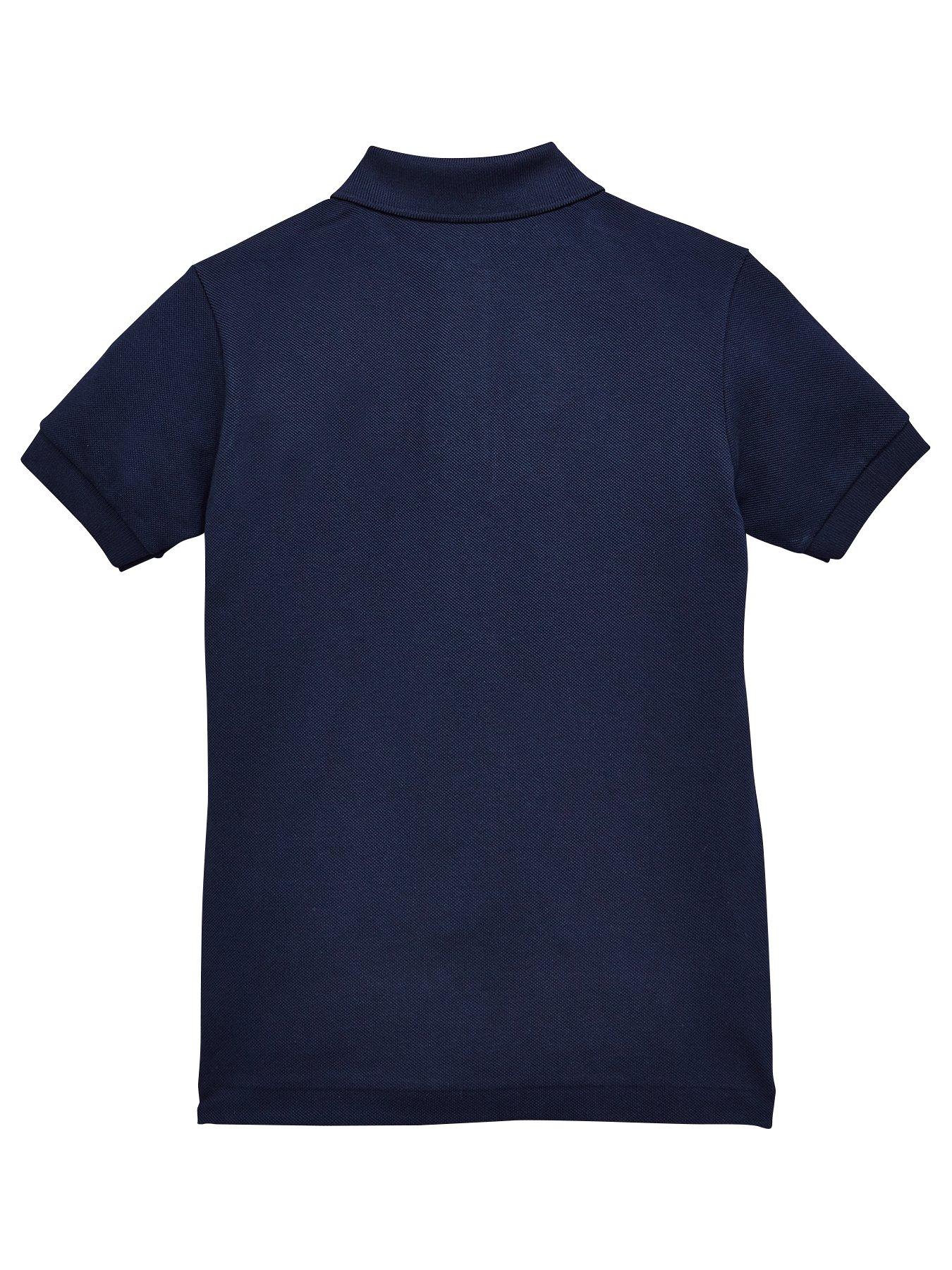 Image 2 of 3 of Lacoste Boys Short Sleeved Classic Pique Polo Shirt - Navy