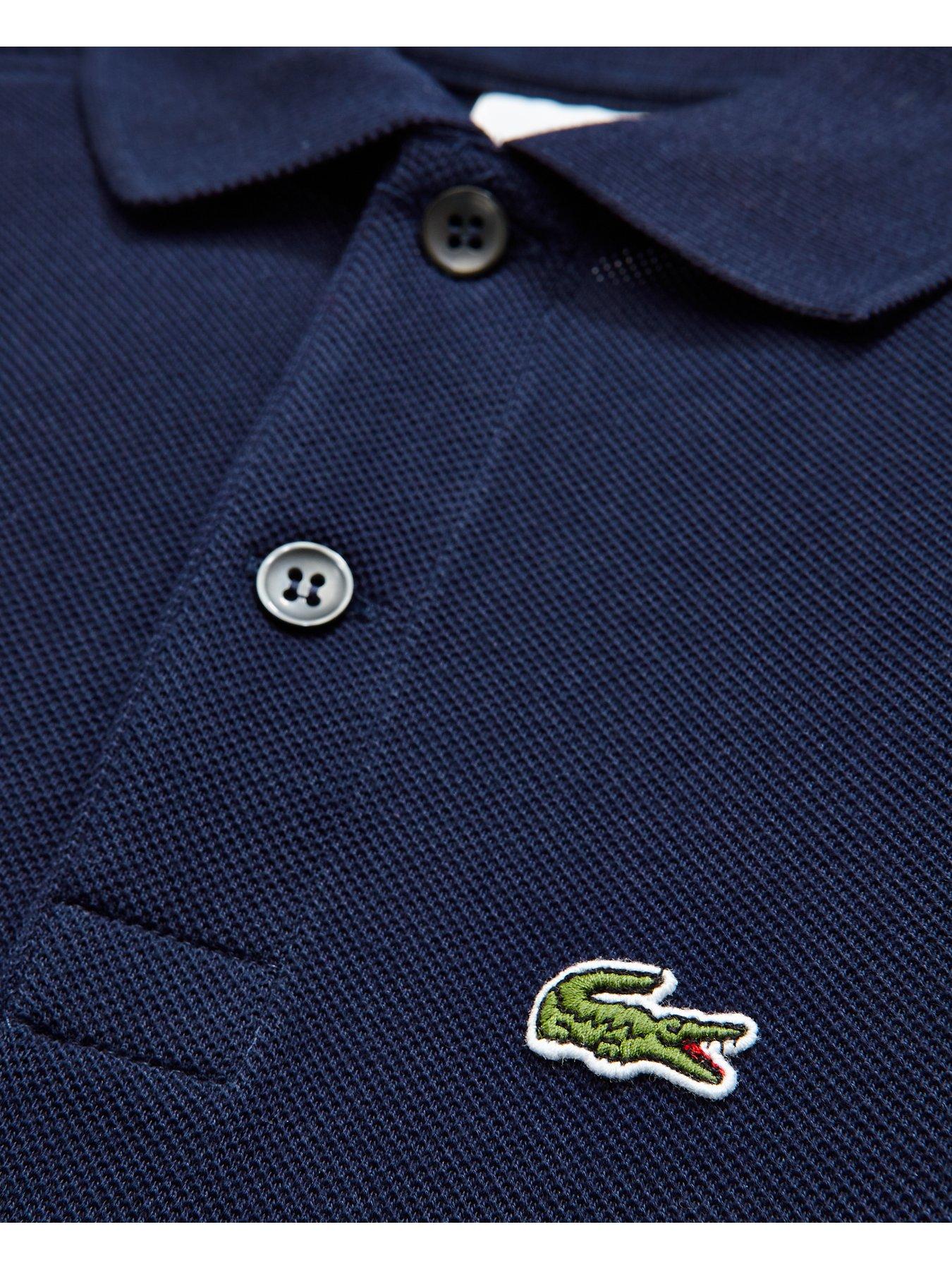 Image 3 of 3 of Lacoste Boys Short Sleeved Classic Pique Polo Shirt - Navy