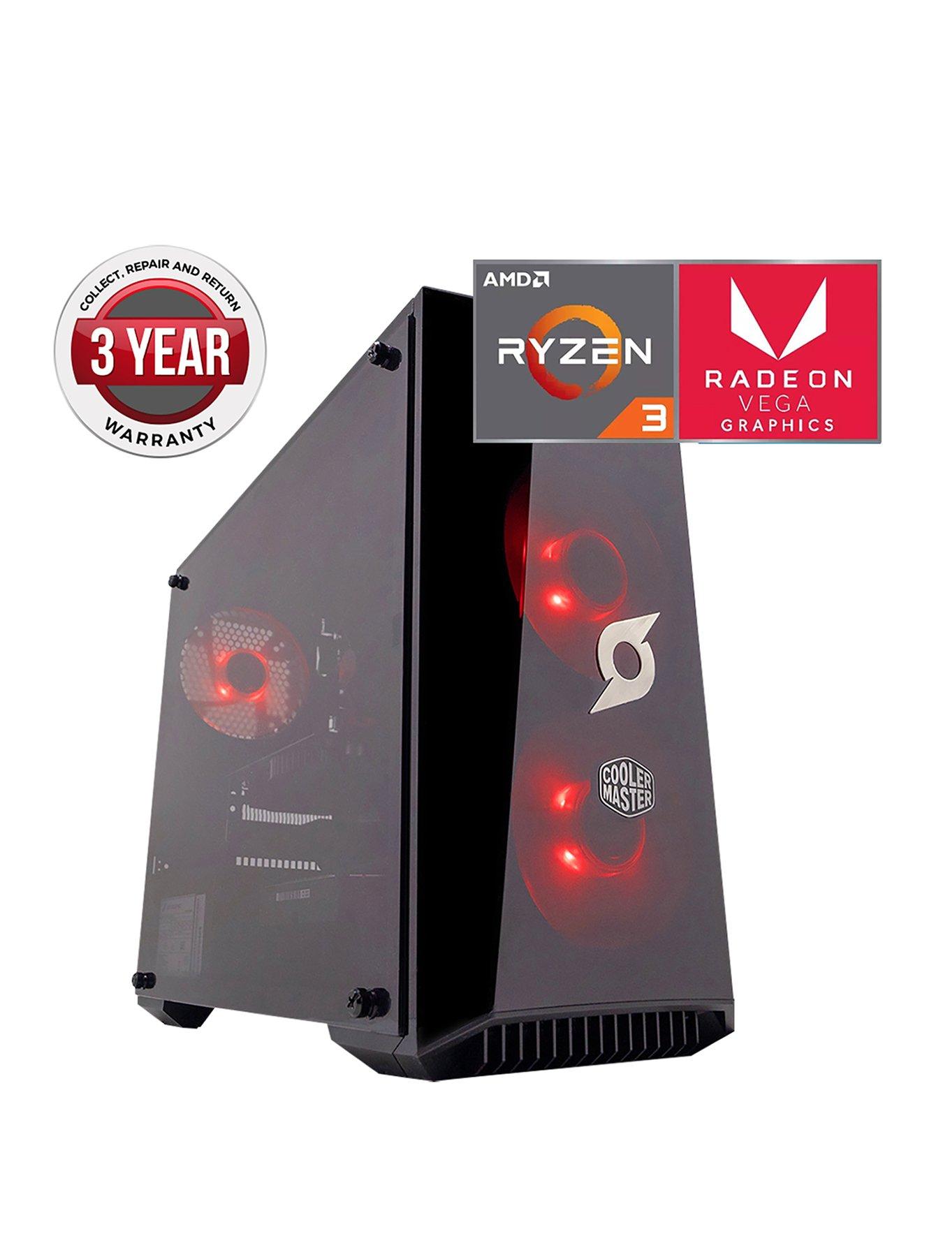 Zoostorm Stormforce Onyx Amd Ryzen 3 Processor, 8Gb Ram, 1Tb Hard Drive, Gaming Pc With Amd Vega Graphics
