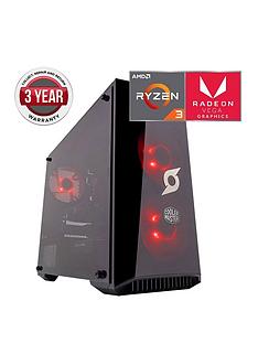 Zoostorm Stormforce Onyx AMD Ryzen 3, 8Gb RAM, 1Tb Hard Drive, Gaming PC with AMD Vega Graphics