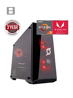 Zoostorm Stormforce Onyx AMD Ryzen 3 Processor, 8Gb RAM, 1Tb Hard Drive, Gaming PC with AMD Vega Graphics