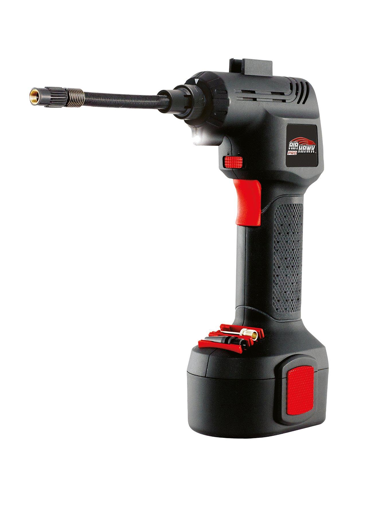 Product photograph of Air Hawk Pro Cordless Digital Tyre Inflator - Air Compressor Pump from very.co.uk
