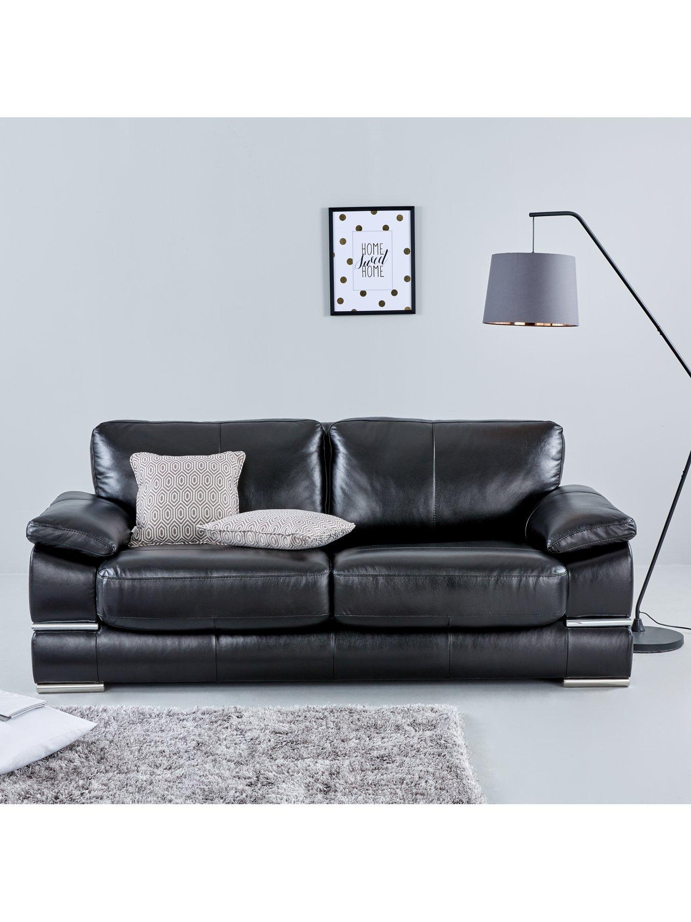 Gray italian deals leather sofa