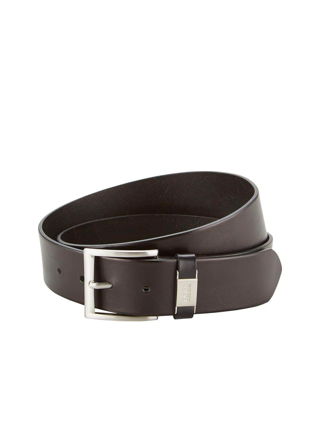BOSS Casual Connio Leather Belt - Black | very.co.uk