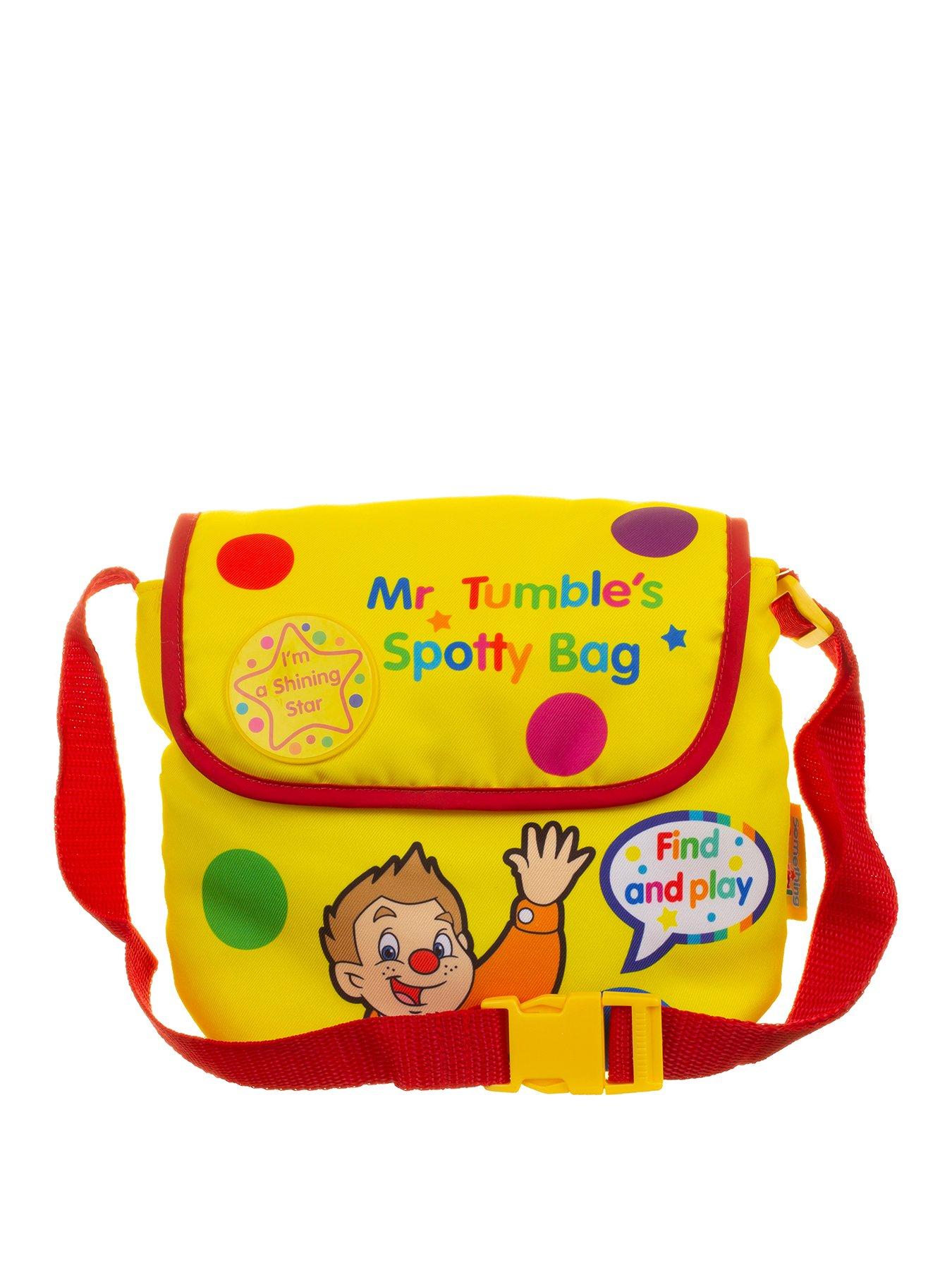 Louis Vuitton spotty bag compared to one carried by CBeebies Mr