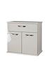  image of swift-neptune-ready-assembled-high-gloss-compact-sideboard-grey